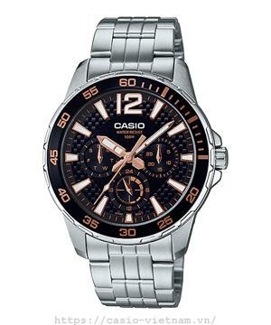 Đồng Hồ Nam Dây Thép Casio MTD-330D-1A3V