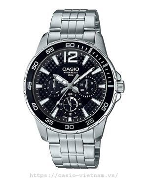 Đồng Hồ Nam Dây Thép Casio MTD-330D-1A3V