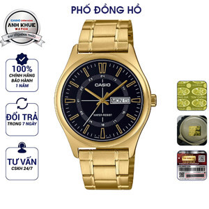 Đồng hồ nam dây thép không gỉ Casio Quartz MTP-V006G-9BUDF