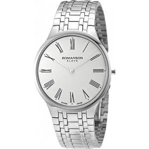Đồng hồ nam dây thép không gỉ Romanson Quartz EM4252MWWH - màu WH/ BK
