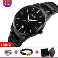 Đồng hồ nam dây thép không gỉ SKMEI SK011 - Boss Watches ( Đen ) [bonus]