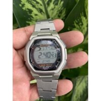 Đồng hồ nam dây thép pin năng lượng Mặt Trời thương hiệu Q&Q (Citizen)