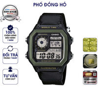 Đồng hồ nam dây vải Casio Anh Khuê AE-1200WHB-1BVDF