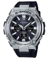 Đồng Hồ Nam Dây Vải Casio G-Shock GST-S130C-1A Vỏ Thép Chính Hãng GST-S130C-1ADR Pin Năng Lượng Mặt Trời