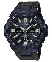 Đồng Hồ Nam Dây Vải Casio G-Shock GST-S130BC-1A3 Vỏ Thép Chính Hãng GST-S130BC-1A3DR Pin Năng Lượng Mặt Trời