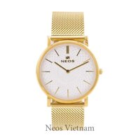 Đồng Hồ Nam Đẹp Neos N-40577M Sapphire Dây Thép Lưới Vàng