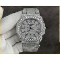 Đồng hồ nam đính đá 5711 full đá cao cấp size 40mm máy cơ Caliber 324s Thuỵ Sỹ