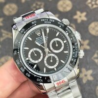 Đồng hồ nam đồng hồ cơ Rolex máy nhật dòng Automatic mẫu 3 nút dây thép trắng size 40mm