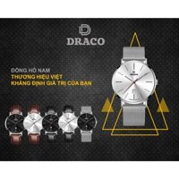 Đồng Hồ Nam Draco dây da, dây thép không gỉ