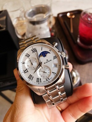 Đồng hồ nam Edox Les Vauberts Chronograph Men's Watch 01655-3M-ARN