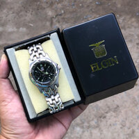 Đồng hồ Nam Elgin 6kim, còn box, dây xương cá, full thép