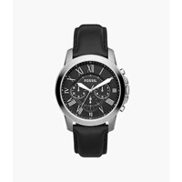 Đồng hồ nam F0$$IL FS4812 Grant Chronograph Black Leather Watch, Authentic, Luxury diamond watch