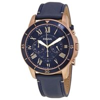 Đồng hồ nam F0$$IL FS5237 Grant Sport Chronograph Blue Leather Watch, Authentic, Luxury diamond watch