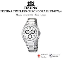 Đồng hồ nam Festina Sport F16678/4 chronograph thể thao kính Mineral chống nước 5 ATM dây đeo thép