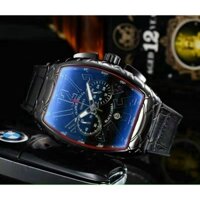 Đồng hồ nam Fm máy pin dây da cao su - size 42mm bảo hành 6 tháng FM42