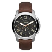 Đồng hồ nam Fossil FS4813 Grant Chronograph Black Dial Brown Leather Strap Watch