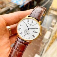 Đồng hồ nam Frederique Constant FC-245WR5S5 máy Quat Swiss Made, mạ vàng PVD, kính Sapphire, lịch ngày, dây da, 40mm