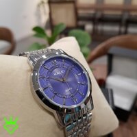 đồng hồ nam, 😍Freeship đơn 150K🎁 Follow gian hàng giảm ngay 2k-Đồng hồ nam Halei dây thép lụa bạc cao cấp chính hãng