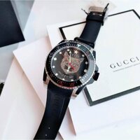Đồng Hồ Nam Gucci Dive Quartz Black Dial Black Rubber YA136320