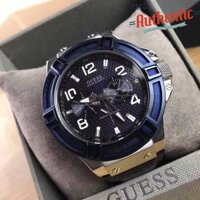 Đồng Hồ Nam Guess Blue Genuine Leather Multi-Function W0040G7