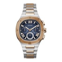 Đồng Hồ Nam GUESS GW0572G4 Mặt Vuông Bo Tròn 8 Đinh Ốc 6 Kim Blue Demi Rose Gold 42mm