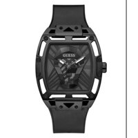 Đồng hồ nam Guess Legend Black Genuine Leather/Silicone Strap Watch GW0500G2, Authentic, fullbox, Luxury diamond watch