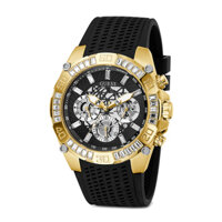 Đồng Hồ Nam Guess Tachymeter Gold Tone Case Men's Watch GW0333G2 Màu Đen Vàng