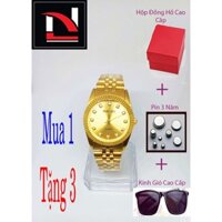 Đồng Hồ Nam HALEI 356M Chính Hãng Gold Platinum Cao Cấp Dây Vàng Sang Trọng