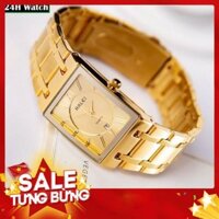 Đồng Hồ Nam HALEI 564M Cao Cấp Mặt Vuông Lịch Lãm Dây Vàng Mặt Vàng - Hàng nhập khẩu