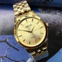 Đồng Hồ Nam HALEI dây vàng mặt vàng thể hiện phong cách