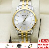 Đồng hồ nam Halei H070 viền vàng sang trọng lịch lãm thời trang. Máy Nhật. Tặng vòng tỳ hưu - ZWatches