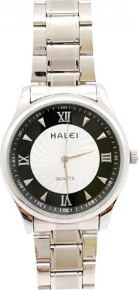 Đồng hồ Nam Halei - HL489 Dây trắng - Đen