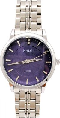 Đồng hồ Nam Halei - HL552 Tặng pin Nhật sẵn trong đồng hồ  Móc Khóa gỗ Đồng hồ 888 y hình  Hộp Chính Hãng - Dây Trắng - Mặt Xanh