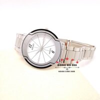 Đồng hồ nam HALEI mặt tròn dây kim loại bạch kim ( HL457 ) _ Tặng 1 vòng tỳ hưu