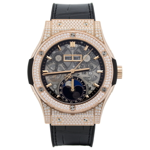 Đồng hồ nam Hublot Classic Fusion Aerofusion Moonphase King Gold Pave – 547.OX.0180.LR.1704