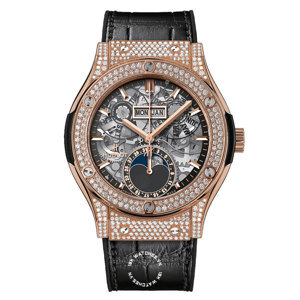 Đồng hồ nam Hublot Classic Fusion Aerofusion Moonphase King Gold Pave – 547.OX.0180.LR.1704