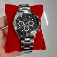 Đồng hồ nam inox Christiano Domani 6 kim Chronograph size 40mm second hand