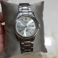 Đồng hồ nam inox second hand Casio Beside size 35.5mm có lịch Nhật