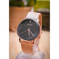 Đồng Hồ Nam JA-1238MC Julius Hàn Quốc Dây Thép (Đồng Mặt Đen)