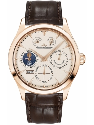 Đồng hồ nam Jaeger LeCoultre Master Eight Days Beige Dial Perpetual Calendar 18kt Rose Gold Men's Watch Q1612420