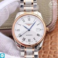 Đồng Hồ Nam Longines Swiss Master Collection Mặt Trắng Cọc La Mã Demi Vàng