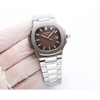 Đồng hồ nam mặt số màu nâu Patek Philippe Nautilus YY2 Thời trang cổ điển Retro, Dây đeo bằng thép không gỉ Đồng hồ nam cơ khí tự động sang trọng cao cấp