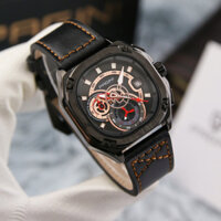 Đồng hồ nam mặt vuông Pagini máy nhật dây da sang trọng