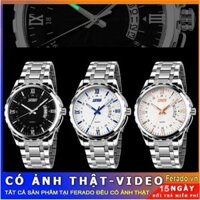 Đồng Hồ Nam Máy Nhật Dây Thép Không Gỉ Skmei 9069 Kim Dạ Quang Ban Đêm