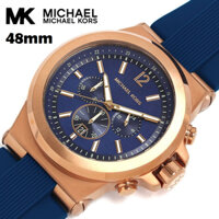 Đồng Hồ Nam Michael Kors MK8295 Silicon Xanh Navi Vỏ Rose 48mm