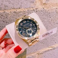Đồng hồ nam Michael Kors MK8481 Men's Brecken Silver-Tone Watch 44mm, Authentic, Ful Box, Luxury diamond watch