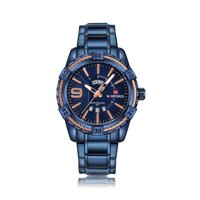 Đồng hồ nam NAVIFORCE Thời trang Quartz Chống nước dạ quang  - Blue Strap Blue Dial-Màu Blue Strap Blue Dial