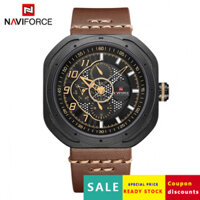 Đồng hồ nam NAVIFORCE Lingxiang 9141 thời trang thể thao 2025, đồng hồ lịch, đồng hồ sáu kim, dây da chống nước 7NWW