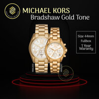 Đồng Hồ Nam Nữ Cặp Đôi Michael Kors MK6266 MK6267 Màu Vàng Dây Thép , Size 36mm 44mm