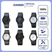 Đồng hồ nam nữ Casio chính hãng mặt tròn chống nước 3ATM, dây nhựa - đồng hồ MQ24